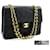 Chanel 2.55 lined Flap Square Chain Shoulder Bag Black Lambskin Leather  ref.406989