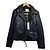 Each X Other Leather two tone biker jacket in black and navy Blue