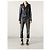 Each X Other Leather two tone biker jacket in black and navy Blue - view 2