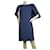 Autre Marque Vrettos Vrettakos Blue Knee Length Sleeveless Cape Dress  ref.407208