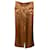 Calças de perna larga Tom Ford em seda dourada Laranja  ref.407773