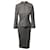 Alexander McQueen Pinstripe Blazer and Skirt in Grey Wool  ref.407787