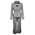 Christian Dior Hosenanzug mit Fischgrätmuster aus grauer Wolle  ref.407809