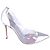 Gianvito Rossi Décolleté in Plexi Laser in Vernice Argento Metallico