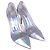 Gianvito Rossi Décolleté in Plexi Laser in Vernice Argento Metallico - vista 2