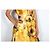 Autre Marque Naeem Khan Kleid mit Sonnenblumen. Gelb - Ansicht 4
