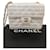 Mini sac Chanel en tweed blanc avec argent hw  ref.407874