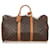 Louis Vuitton Brown Monogram Keepall 50 Leather Cloth  ref.407923