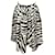 MSGM Zebra Print Midi Skirt in Black and White Viscose Python print Cellulose fibre  ref.408147