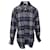 See by Chloé See By Chloe Checked Flannel Shirt in Blue Wool Cotton  ref.408158