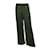 Karl Lagerfeld Pantalon de survêtement vert avec logo et boutons-pression sur le côté - sz 38 Viscose Vert foncé  ref.408217