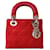 Christian Dior Handtaschen Rot Leinwand  ref.408346