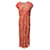 Melissa Odabash Delilah Palm Print Maxi Dress in Coral Viscose Orange Cellulose fibre  ref.408415