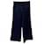 Joseph Wide Leg Pants mit roten Nähten in blauer Viskose Marineblau Zellulosefaser  ref.408418