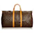 Louis Vuitton Brown Monogram Keepall 55 Leather Cloth  ref.408508