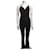 Elisabetta Franchi Evening jump suit with illusion neck Black Flesh Viscose  ref.408631