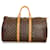 Louis Vuitton Brown Monogram Keepall 50 Leather Cloth  ref.409431