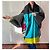 Kenzo Chaqueta Kimono de Lana Gris y Rosa Multicolor - vista 7