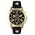 Autre Marque Versus Versace Chrono Lion Leather Watch Golden Metallic  ref.410084