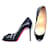 Christian Louboutin Zapatos de salón Louboutin Very Prive en charol negro Cuero  ref.410093