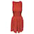 Alexander McQueen Sleeveless Bodycon Dress Flare Skirt in Red Rayon  ref.410113