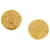 Hermès Abotoaduras Hermes Gold Clou de Selle Dourado Metal  ref.410168