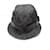 [Usado] Gucci GG chapéu padrão jacquard preto x couro  ref.410345