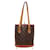 Louis Vuitton Bucket Brown Cloth  ref.410790