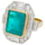 inconnue Two gold emerald and diamond ring. Yellow gold  ref.410883