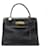 Hermès VINTAGE HERMES KELLY HANDBAG 29 BROWN LIZARD LEATHER SADDLE HAND BAG Exotic leather  ref.411008