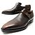 CORTHAY ARCA SCHUHE 9 43 BRAUNE LEDER LOAFERS SCHNALLSCHUHE