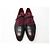CHAUSSURES CORTHAY WILFRID 8 42 RICHELIEU EN CUIR ET DAIM BORDEAUX SHOES - vue 4
