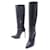 CHAUSSURES YVES SAINT LAURENT BOTTES A TALONS 331227 38 EN CUIR NOIR BOOTS  ref.411231