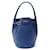 Céline NEW CELINE BUCKET BIG BAG SMALL BLUE LEATHER + HAND BAG POUCH  ref.411308
