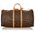 Louis Vuitton Brown Monogram Keepall 60 Leather Cloth  ref.411408