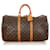 Louis Vuitton Brown-Monogramm-Keepall 50 Braun Leder Leinwand  ref.411462