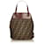 Fendi Brown Zucca Canvas Handbag Leather Cloth Pony-style calfskin Cloth  ref.411544