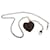 Yves Saint Laurent Pingente de coração em madeira e prata 925 Marrom  ref.411735