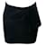 Mini-saia assimétrica Maje em couro de cordeiro preto  ref.411938