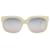 Gucci Quadratische Sonnenbrille aus Acetat Weiß Roh  ref.411951