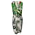Max Mara Oppio Robe ceinturée à imprimé tropical en coton vert Multicolore  ref.412000