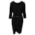 Max Mara Biacco Belted Dress in Black Wool  ref.412002