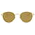 Runde Titan-Sonnenbrille von Gucci Golden Metallisch  ref.412066
