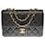 xSuperb Chanel Timeless / Classique Handtasche mit einer Klappe aus schwarzem gestepptem Lammleder, garniture en métal doré  ref.412338