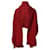 Lenço de cabeça de Alexander McQueen com franjas em lã vermelha Vermelho Algodão  ref.412946