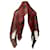 Pañuelo cuadrado con estampado de calavera en seda roja de Alexander McQueen  ref.412947