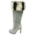 [Used] Christian Dior Long Boots Women's-Dark Gray x Light Gray x Black Suede x Fur Dark grey  ref.412970