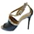 [Used] VALENTINO GARAVANI Rockstuds Open Toe Sandals High Heels Pumps Black / Pink Leather  ref.412990