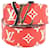 Louis Vuitton x Supreme Ultra Rare Red 100/40 Gürtel mit Monogramm-Initialen  ref.413417