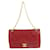 Chanel Rotes gestepptes Leder Mademoiselle Medium Klassisch gefütterte Klappe  ref.413423
